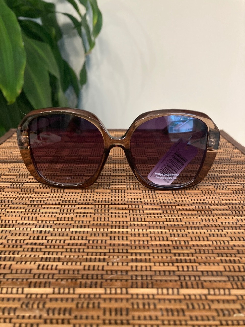 Large Gradient Round Lens Sunglasses (P32429AP) Clear